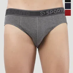 Sporto by Macho Pack Of 4 Men Outer Elastic Basic Briefs Sporto_M1010-A1-B1-N1-R1-S-picture-25