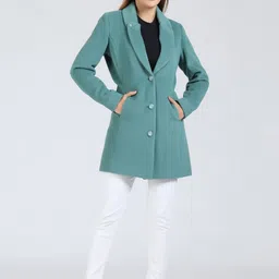 YOUNG CLUB CLASSIC Self Design Notched Lapel Overcoat image 2