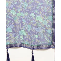 SANISA Floral Pure Chiffon Designer Saree image 5