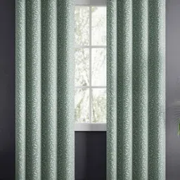 haus & kinder Silver Willow Green 2 Pieces Printed Jacquard Room Darkening Door Curtains-picture-38