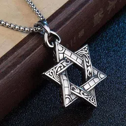 J.S ENTERPRISES Unisex Star Shaped Pendants with Chains-picture-39