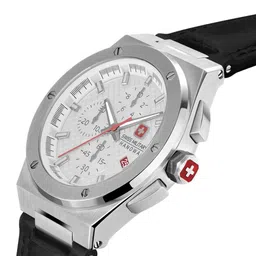 SWISS MILITARY HANOWA Men Printed Dial & Leather Straps Analogue Chronograph Watch SMWGC2101701 image 4