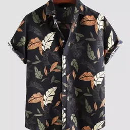 Metronaut Men Standard Regular Fit Spread Collar Floral Printed Elastane Casual Shirt-picture-19