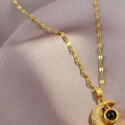 DressBerry Women Crescent Moon Gold-Plated Pendants with Chains-picture-19