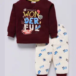 Mars Infiniti Boys Printed Round Neck T-shirt With Pyjamas image 1