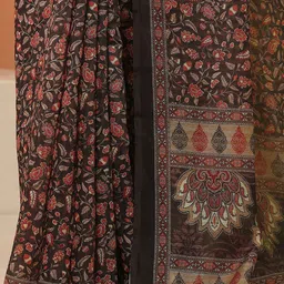 Libas Floral Silk Blend Handloom Saree image 3