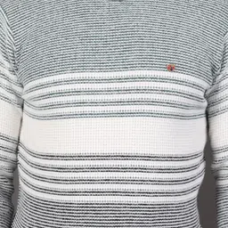 GRACIT Women Striped Round Neck Woollen Pullover Sweater image 2