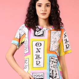 V-Mart Women Graphic Printed Round Neck Cotton T-shirt-picture-24