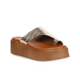 Viviblu Leather Women Open Toe Flatform Sandals-image-91