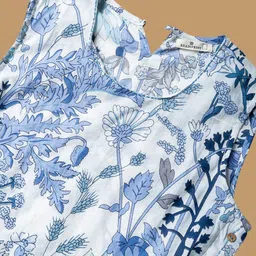 Readiprint Floral Printed Regular Thread Work Pure Cotton Kurta with Palazzos image 4