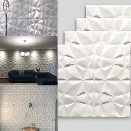 Lukzer 4-Pcs White Abstract Self-Adhesive Wall Panels-image-11