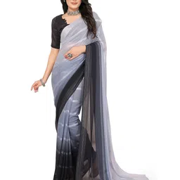 Moda Rapido Striped Saree With Blouse Piece-image-85
