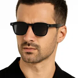 goglassic Unisex Black Lens & Black Square Sunglasses with-picture-18