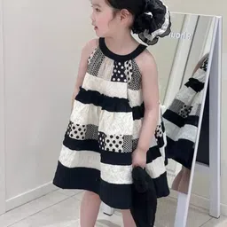 LULU & SKY Girls Colourblocked Round Neck A-Line Dress-picture-45