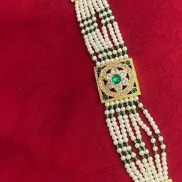 NIKYANKA Gold-plated Artificial Stones Studded and Beaded Bracelet-picture-29