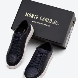 Monte Carlo Men Textured Leather Sneakers-picture-40