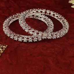 LAVAZZA Set Of 2 Zircon Diamond-Studded Bangles-picture-12