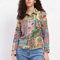 SZN Tropical Print Tropical Crepe Top-picture-40