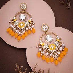 Anouk Gold Plated Artificial Beaded Classic Chandbalis-picture-10