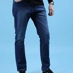 V-Mart Men Regular Fit Mid-Rise Light Fade Stretchable Jeans image 4