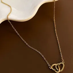 BEYTER Stainless Steel Interlocked Heart Pendant With Chain-picture-26