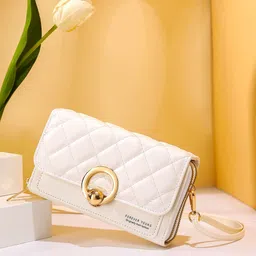 Diva Dale PU Structured Sling Bag with Bow Detail-image-34