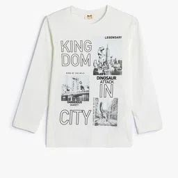 Koton Boys Printed V-Neck T-shirt image 1