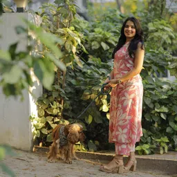 DIVASTRI Floral Printed A-Line Kurta With Palazzo image 3