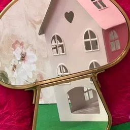 Timaya's Decor Beige Textured Wall Hanging Mirror image 3