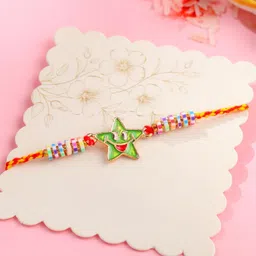 Sangria Thread Rakhi With Roli Chawal Chandan & Mishri-picture-34