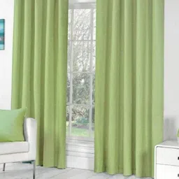 BELLA TRUE Green 2 Pieces Long Door Curtains image 1