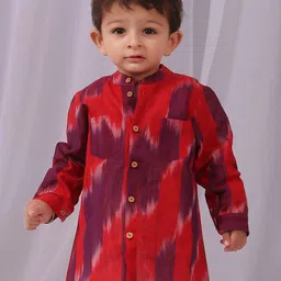 TJORI Boys Band Collar Dyed Cotton Casual Shirt-picture-44