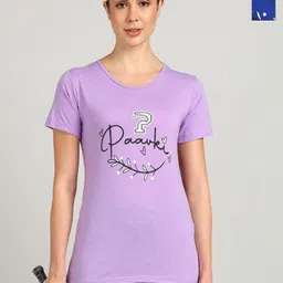 PAAVKI Women Pack of 2 Typography Printed Round Neck Cotton T-shirts-picture-33