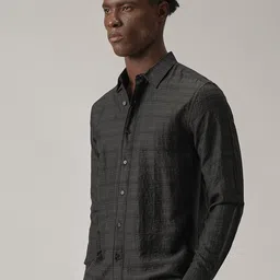 Banana Club Crushed Self Striped Classic Slim Fit Shirt image 4