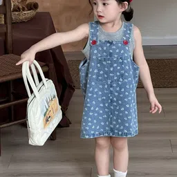 LULU & SKY Print Pinafore Dress image 4