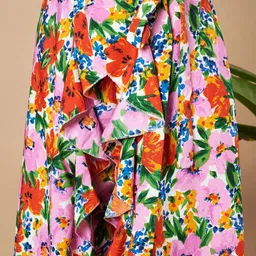 ZWERLON Printed A-Line Maxi Skirt image 2