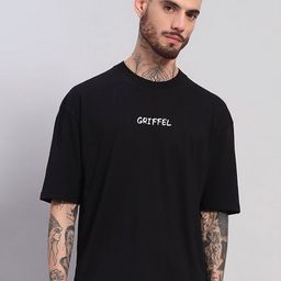 GRIFFEL Men Typography Printed Round Neck Cotton Oversized T-shirt-picture-41