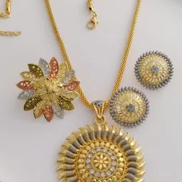 niva fashion Gold-Plated Brass Jewellery Set-picture-34