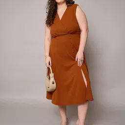 SASSAFRAS Curve Women A-Line Midi Dress image 2