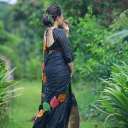 Mitera Zari Border Banarasi Saree with Blouse Piece image 2