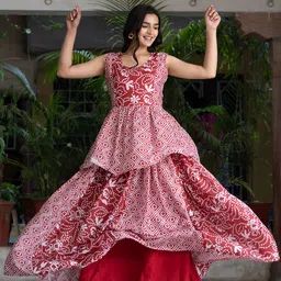 TASRIKA Printed Semi-Stitched Lehenga & Unstitched image 3