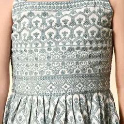 Muffin Shuffin Girls Ethnic Motifs Printed Regular Thread Work Top with Trousers image 2