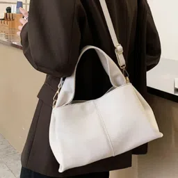 KPOP Women Solid Structured Handheld Bag image 2
