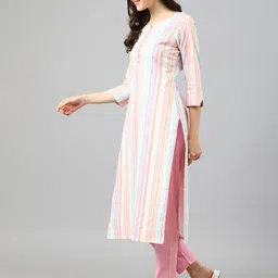 KALINI Women Regular Kurta with Trousers image 4
