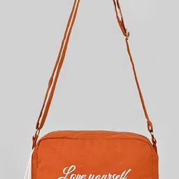 glitchez Women Typography Printed Structured Embroidered Shoulder Bag image 5