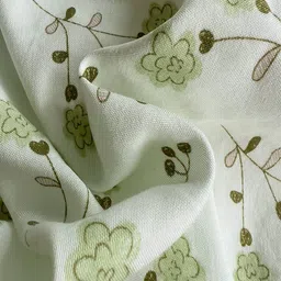 JC HOME Green & White Floral 4 Piece Single Regular Bedding Set image 4