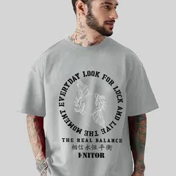 THE BEETEL HOUSE Typography Printed Round Neck Cotton Oversized Loose Fit T-shirt-picture-19