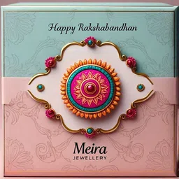 MEIRA JEWELLERY Set Of 2 Artificial Stones Studded & Beaded Thread Rakhis image 5