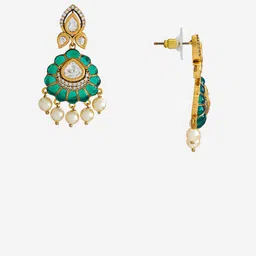 Kushal's Fashion Jewellery Victorian-Plated Drop Earrings image 2