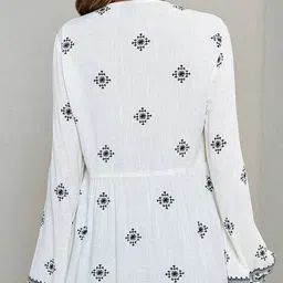 StyleCast Women Abstract Printed Tie-Ups Regular Tops image 3